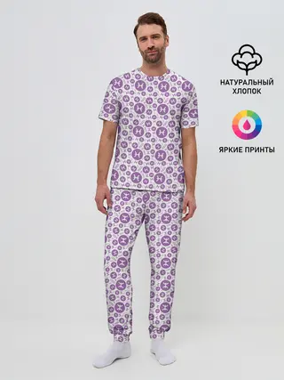 Мужская пижама с брюками / Рыбы