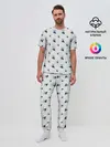 Мужская пижама с брюками / Рак