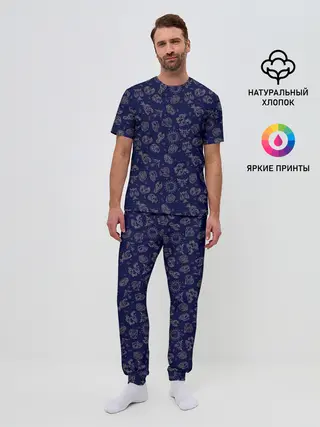 Мужская пижама с брюками / Знаки Зодиака