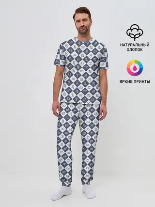 Мужская пижама с брюками / Знаки Зодиака