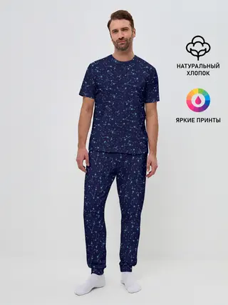 Мужская пижама с брюками / Знаки Зодиака