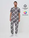 Мужская пижама с брюками / Текстура в клетку