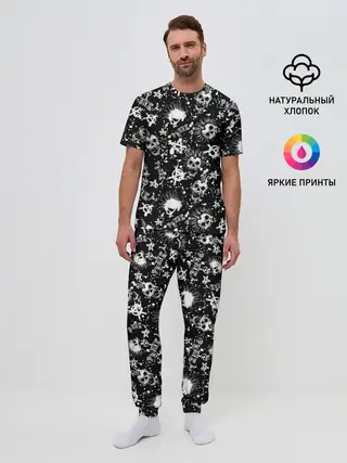 Мужская пижама с брюками / Панк