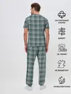 Мужская пижама с брюками / Узор в клетку