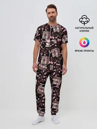 Мужская пижама с брюками / Париж / Paris