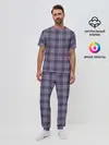 Мужская пижама с брюками / Узор в клетку