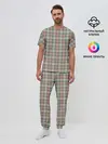 Мужская пижама с брюками / Узор в клетку