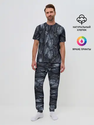 Мужская пижама с брюками / Черный Ворон