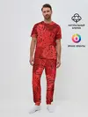 Мужская пижама с брюками / Тропические листья Монстера