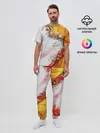Мужская пижама с брюками / рисунок краской