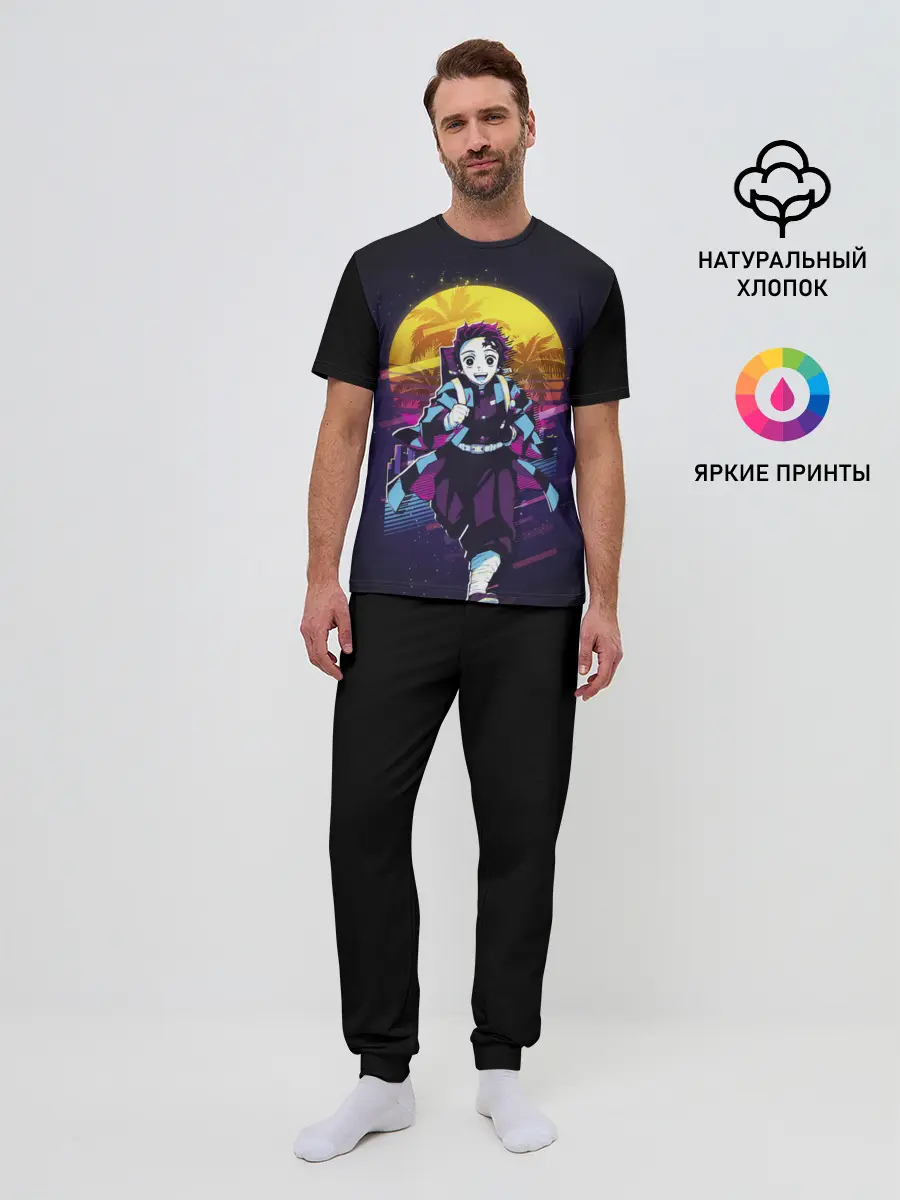 Мужская пижама с брюками / Танджиро Камадо Kimetsu no Yaiba