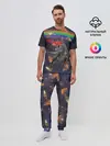 Мужская пижама с брюками / Динозавр в космосе