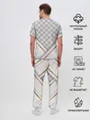 Мужская пижама с брюками / Luxury white & Gold