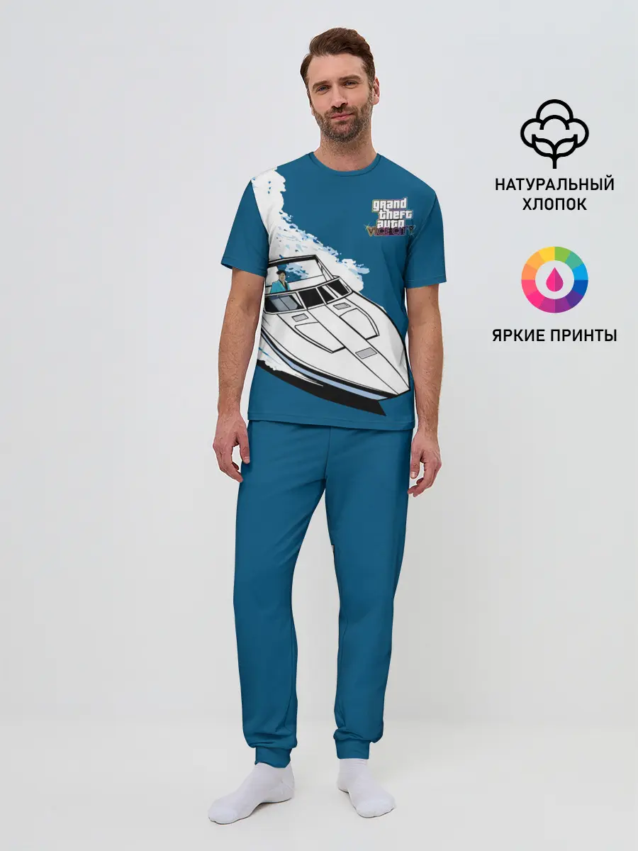 Мужская пижама с брюками / Tommy on board