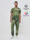 Мужская пижама с брюками / луг белых колокольциков