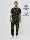 Мужская пижама с брюками / Огуречный паттерн