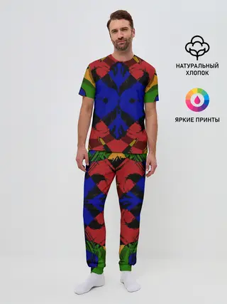 Мужская пижама с брюками / Абстракция