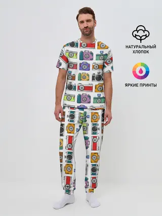 Мужская пижама с брюками / Фотоаппараты