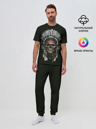 Мужская пижама с брюками / Indian Skull