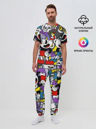 Мужская пижама с брюками / Cuphead