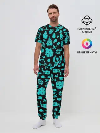 Мужская пижама с брюками / Поход