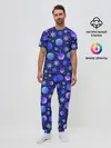Мужская пижама с брюками / Космический микс