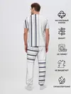 Мужская пижама с брюками / Белые и синие полосы | Stripes