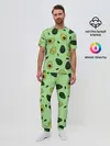 Мужская пижама с брюками / Авокадо