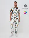 Мужская пижама с брюками / Стиль 80х