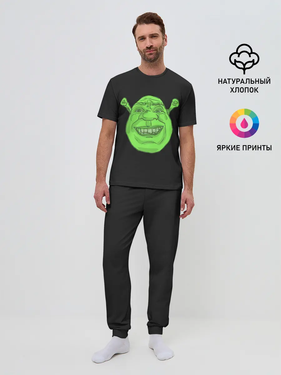 Мужская пижама с брюками / Shreks Face