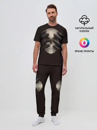 Мужская пижама с брюками / Руки на черепе