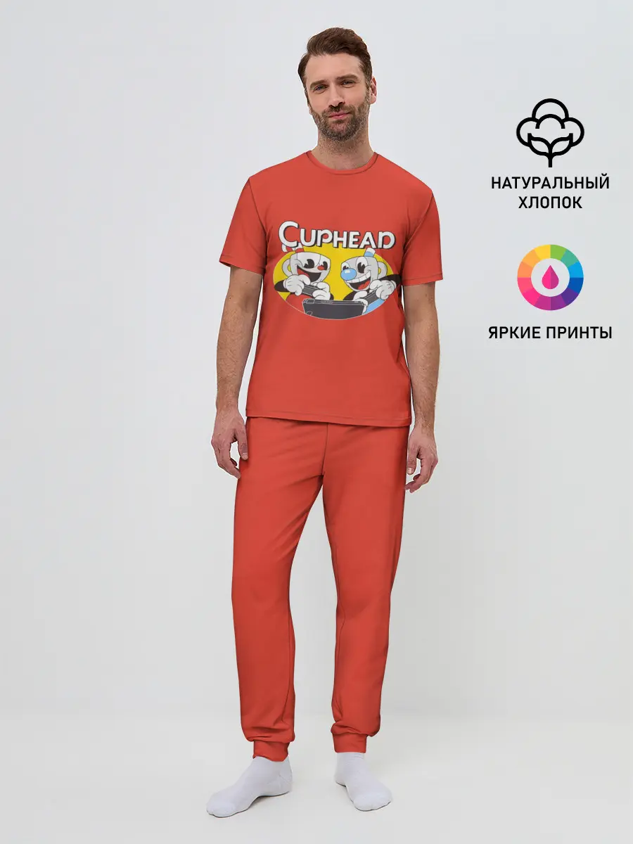 Мужская пижама с брюками / Cuphead