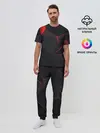 Мужская пижама с брюками / Красные плиты 3D