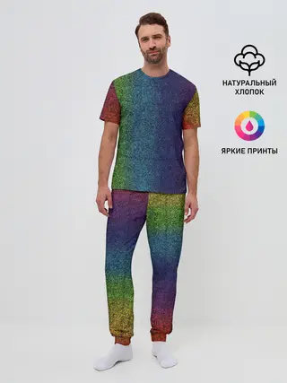 Мужская пижама с брюками / Узор