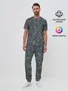 Мужская пижама с брюками / Осенние ветки