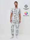 Мужская пижама с брюками / киты паттерн