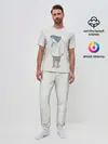Мужская пижама с брюками / акула в свитере