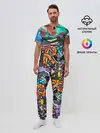 Мужская пижама с брюками / Граффити
