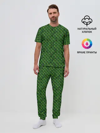 Мужская пижама с брюками / Reptile Scales