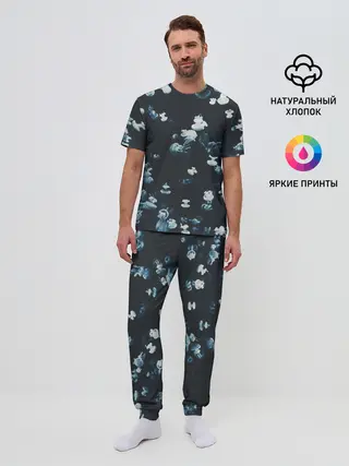 Мужская пижама с брюками / Медузы