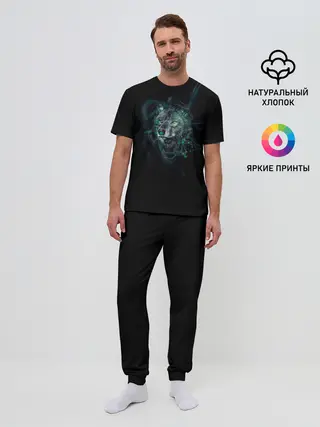 Мужская пижама с брюками / ВоЛк во Тьме