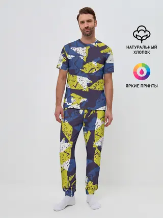 Мужская пижама с брюками / Пятна