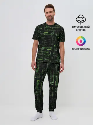 Мужская пижама с брюками / Схема
