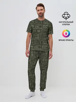 Мужская пижама с брюками / Арт Формат