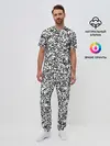 Мужская пижама с брюками / Пиксельный Узор