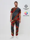 Мужская пижама с брюками / Black & Red 3D
