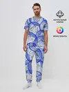 Мужская пижама с брюками / Синий Киви