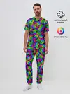 Мужская пижама с брюками / Неоновый папоротник