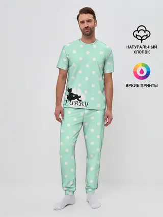 Мужская пижама с брюками / Furry Fox