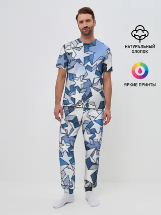 Мужская пижама с брюками / Магические звезды